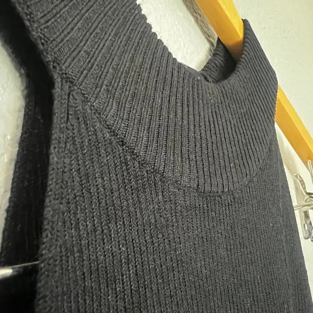 Jdy black ribbed halter bodycon